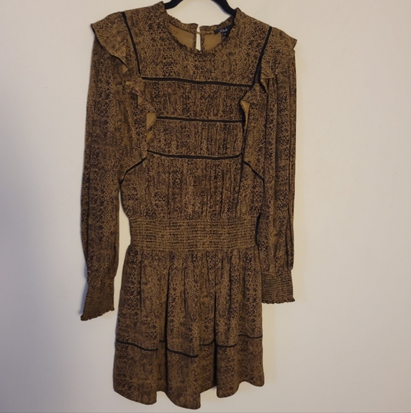 Rails Faren Dress In Sepia Python Sz M NWT Preppy Mobwife Event Going Out - Picture 2 of 11